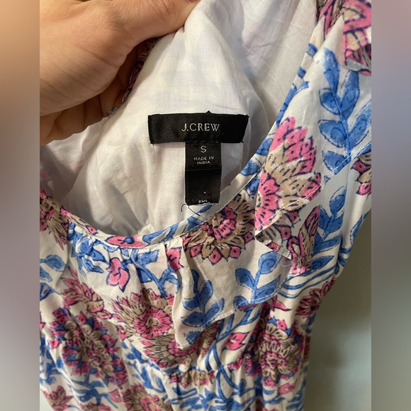 J. Crew Tiered ruffleneck dress in floral vine block print, small - Picture 7 of 7